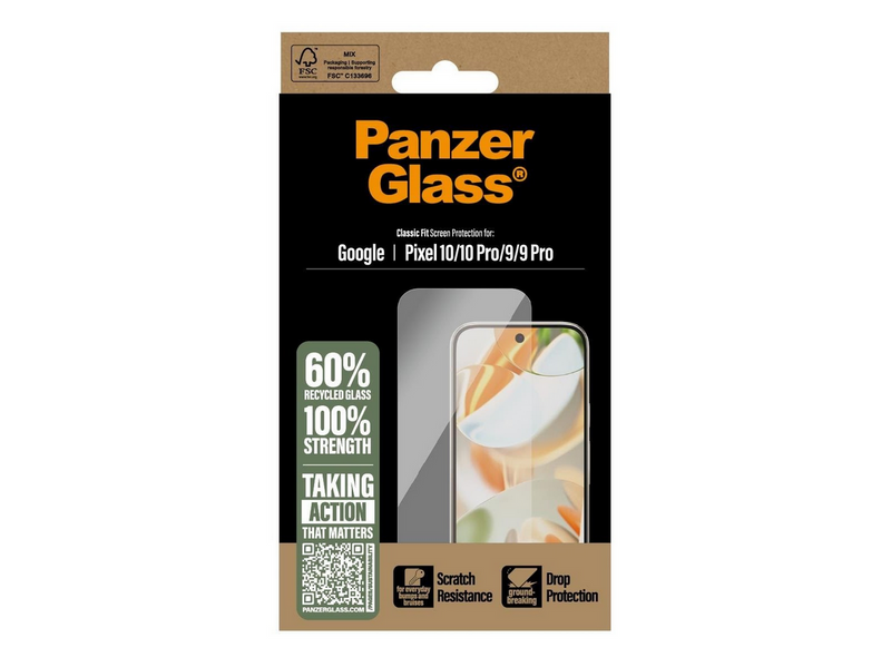 PanzerGlass Screen Protector Google Pixel 10 | 10 Pro | 9 | 9 Pro | Classic Fit
