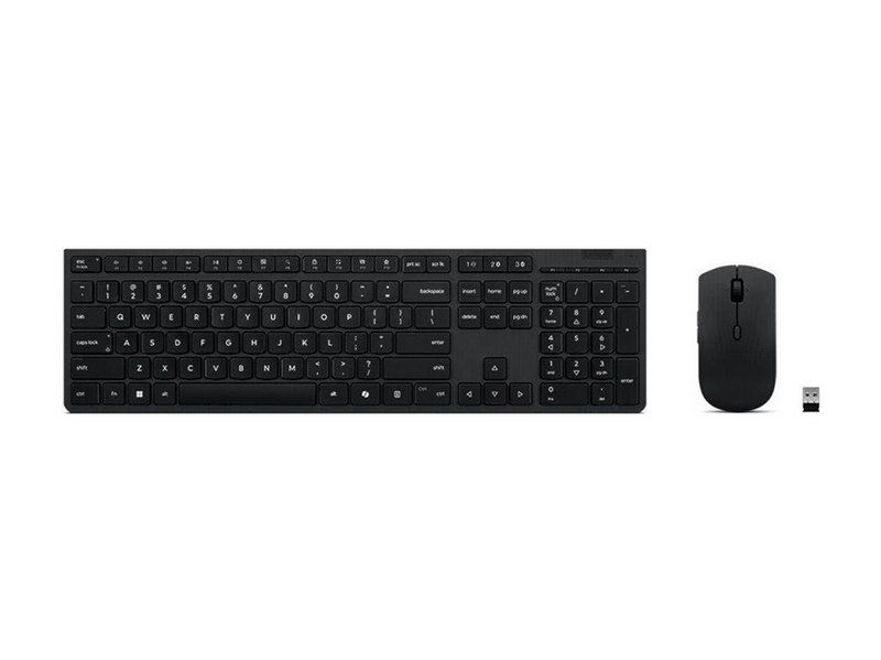 Lenovo Professional - keyboard and mouse set full size - QWERTY - Danish - grey Input Device - Tastatur & Maus Set - Dänisch - Grau