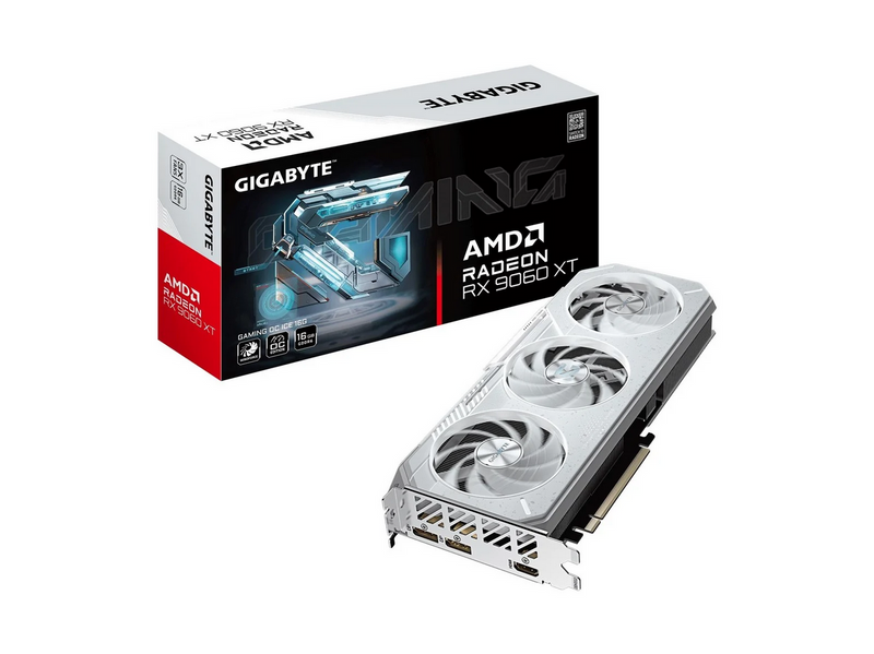 GIGABYTE Radeon RX 9060 XT GAMING OC ICE - 16GB GDDR6 RAM - Grafikkarte