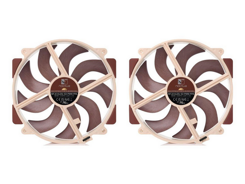 Noctua NF-A14X25R G2 PWM SX2 PP - system fan kit - Gehäuselüfter - 140mm - Braun