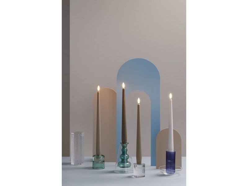 Moods & More LED taper candle - Slim - Sand - 23x300 mm - 2 pcs