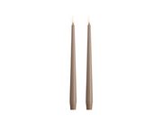 Moods & More LED taper candle - Slim - Sand - 23x300 mm - 2 pcs