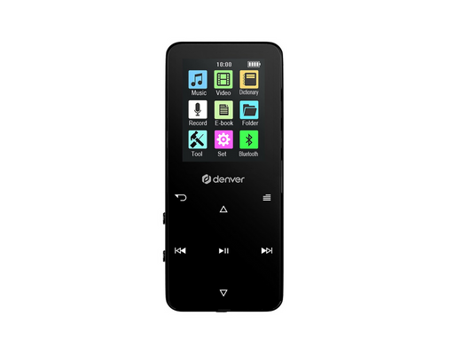 DENVER MP-1830B BLACK - MP4 media player with built-in bluetooth and rechargeable battery - MP3 Spieler 4 GB