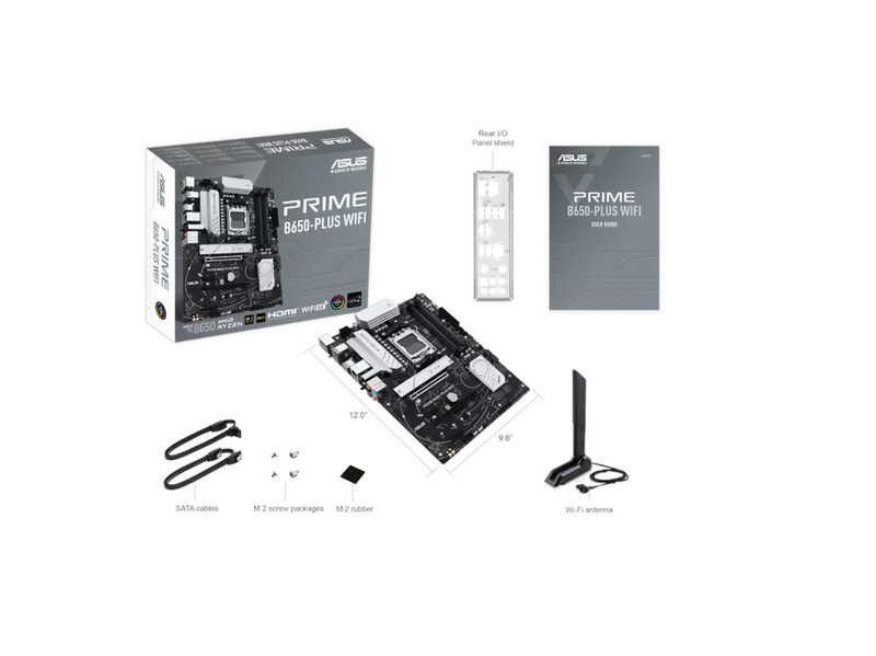 ASUS PRIME B650-PLUS WIFI Mainboard - AMD B650 - AMD AM5 - DDR5 RAM - ATX