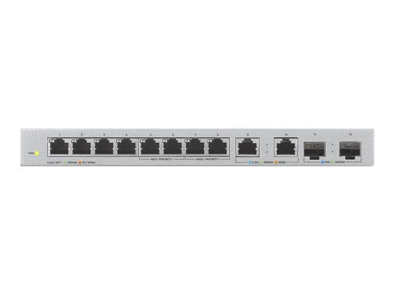 ZyXEL XGS1010-12 12-Port Unmanaged Multi-Gigabit Switch with 2-Port 2.5G and 2-Port 10G SFP+