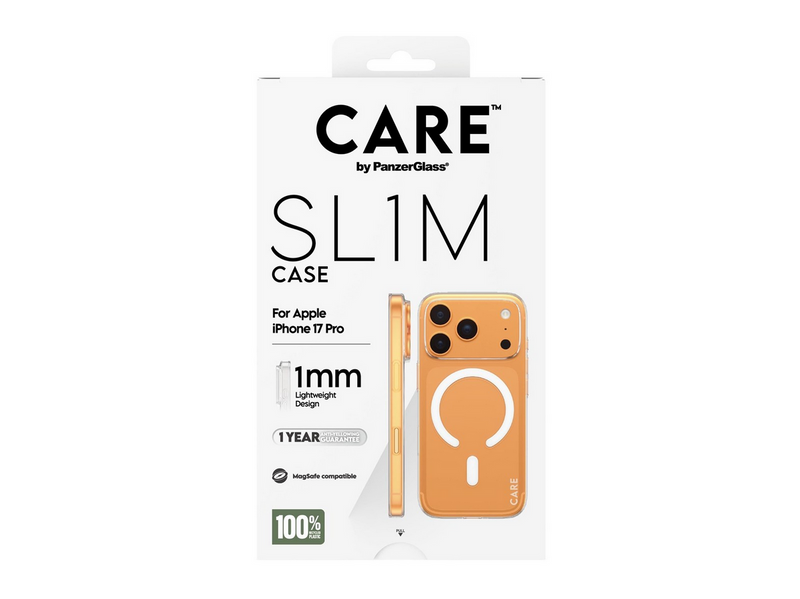CARE by PanzerGlass SL1M Case Transparent w. MagSafe iPhone 17 Pro