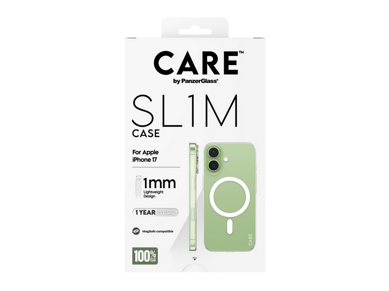 CARE by PanzerGlass SL1M Case Transparent w. MagSafe iPhone 17