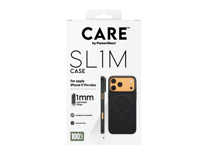 CARE by PanzerGlass SL1M Case Black w. MagSafe iPhone 17 Pro Max