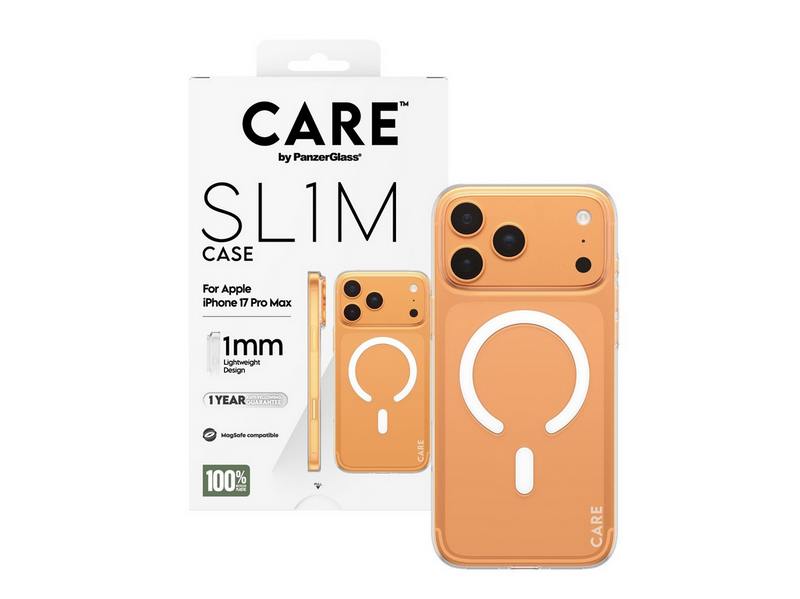 CARE by PanzerGlass SL1M Case Transparent w. MagSafe iPhone 17 Pro Max