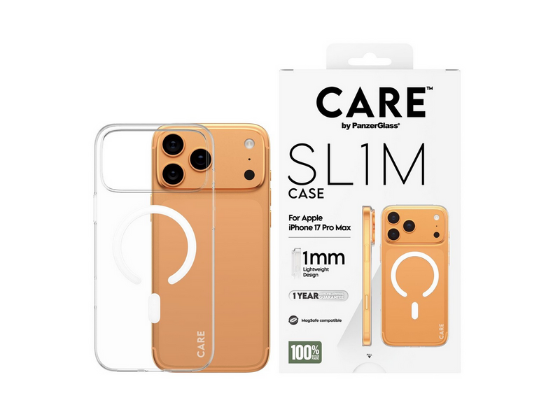 CARE by PanzerGlass SL1M Case Transparent w. MagSafe iPhone 17 Pro Max
