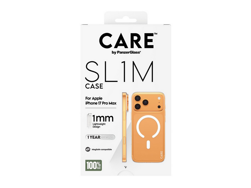 CARE by PanzerGlass SL1M Case Transparent w. MagSafe iPhone 17 Pro Max