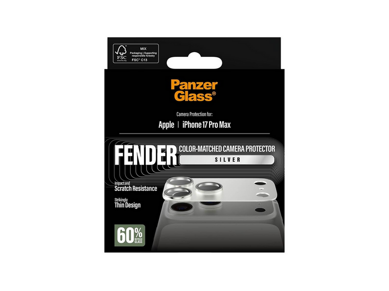 PanzerGlass Fender Camera Protector Silver iPhone 17 Pro Max