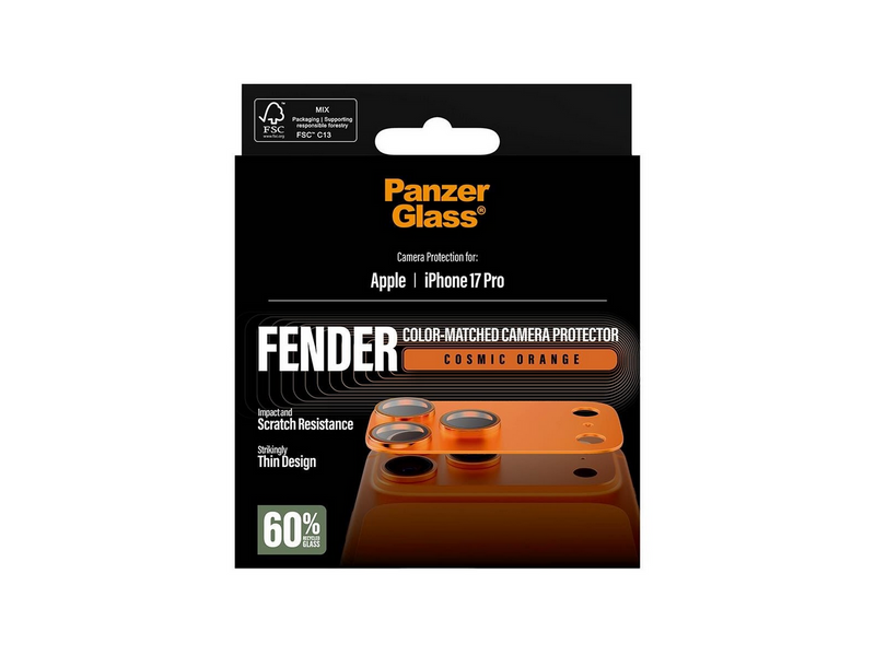 PanzerGlass Fender Camera Protector Cosmic Orange iPhone 17 Pro