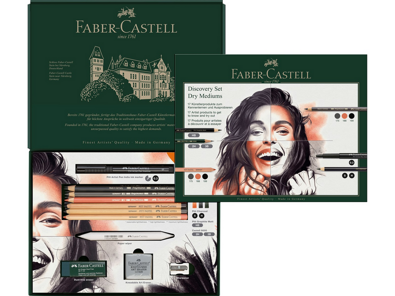 Faber-Castell Discovery Set trockene Künstlerprodukte