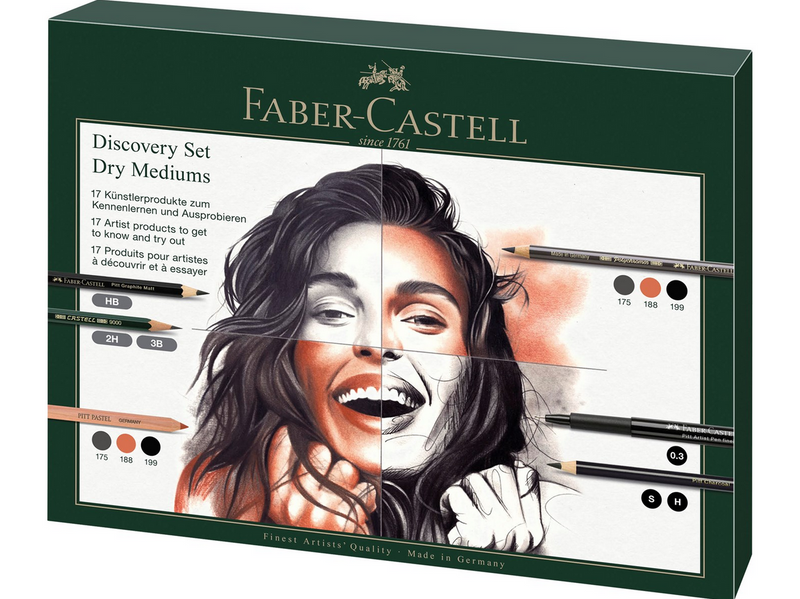 Faber-Castell Discovery Set trockene Künstlerprodukte