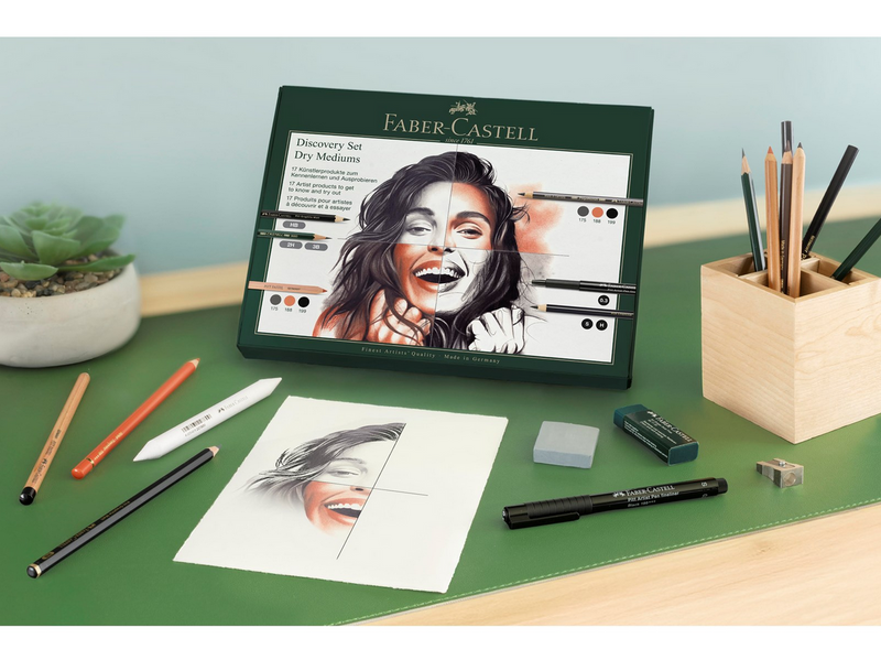 Faber-Castell Discovery Set trockene Künstlerprodukte