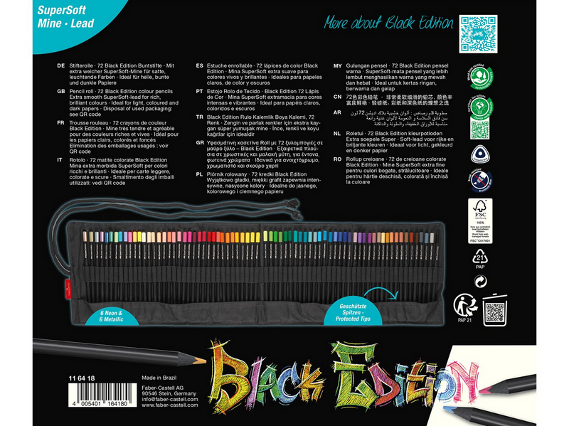 Faber-Castell Buntstifte Black Edition Stifterolle