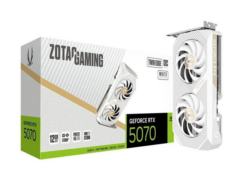 ZOTAC GeForce RTX 5070 Twin Edge OC White - 12GB GDDR7 RAM - Grafikkarte