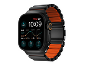 Nomad Stratos Band - 49mm | Black Titanium | Ultra Orange FKM