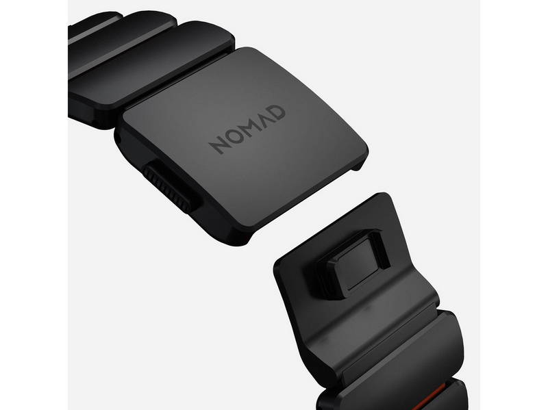 Nomad Stratos Band - 49mm | Black Titanium | Ultra Orange FKM