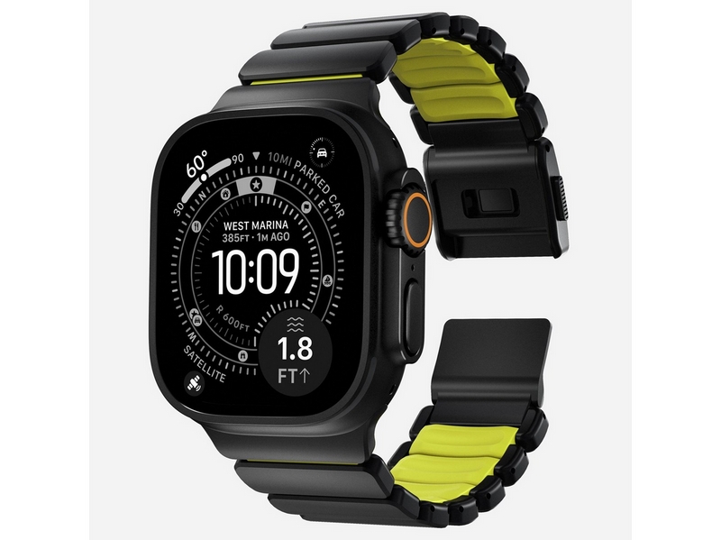 Nomad Stratos Band - 49mm | Black Titanium | Volt FKM
