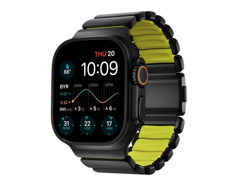 Nomad Stratos Band - 49mm | Black Titanium | Volt FKM