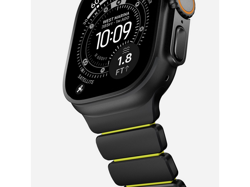 Nomad Stratos Band - 49mm | Black Titanium | Volt FKM