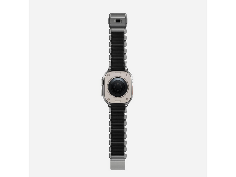Nomad Stratos Band - 49mm | Natural Titanium | Black FKM