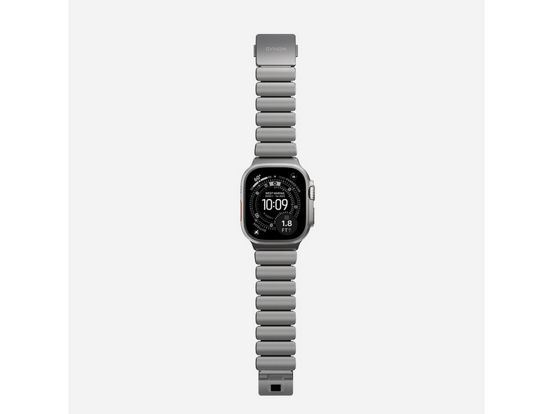 Nomad Stratos Band - 49mm | Natural Titanium | Black FKM