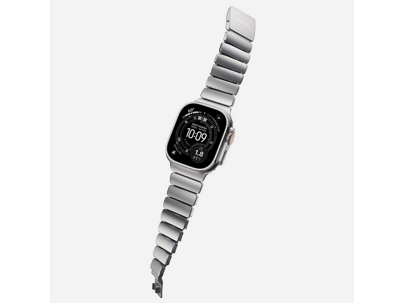 Nomad Stratos Band - 49mm | Natural Titanium | Black FKM