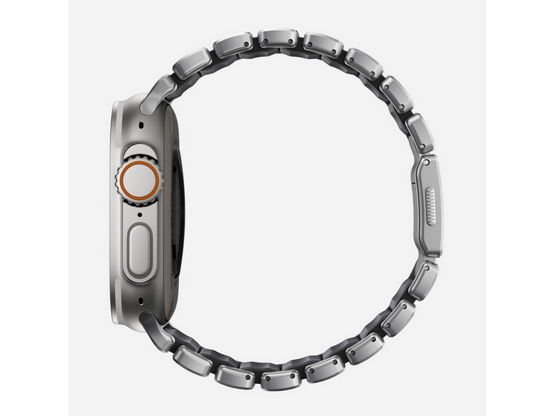 Nomad Stratos Band - 49mm | Natural Titanium | Black FKM