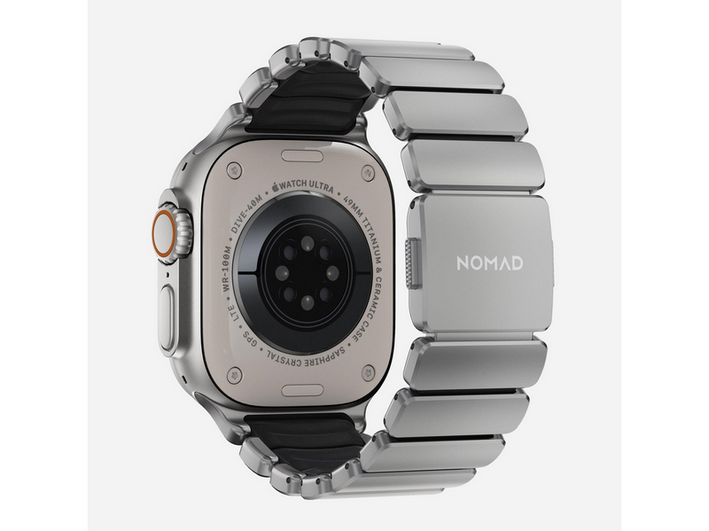 Nomad Stratos Band - 49mm | Natural Titanium | Black FKM