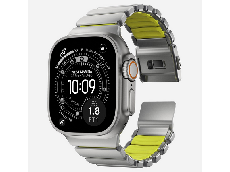 Nomad Stratos Band - 49mm | Natural Titanium | Volt FKM