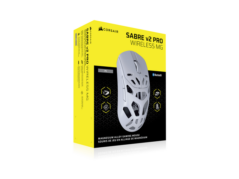 Corsair Sabre V2 Pro MG Ultralight Wireless - Gaming Maus (Weiß)