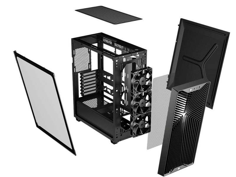 Corsair 3200D RS Black - Gehäuse - Miditower - Schwarz