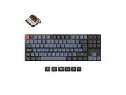 Keychron K1 Pro QMK/VIA Wireless RGB Hot Swap Low Profile Brown - Gaming Tastatur (TKL) - 80% - Nordic ISO - Schwarz