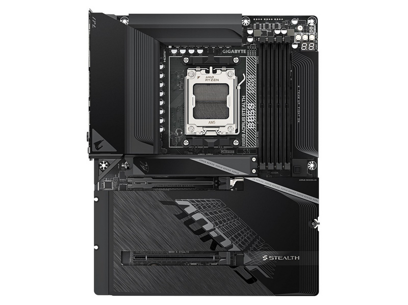 GIGABYTE B850 AORUS STEALTH Mainboard - AMD B850 - AMD AM5 - DDR5 RAM - ATX