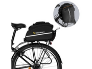 Wozinsky large bike rack bag 35l + rain cover black (WBB19BK)