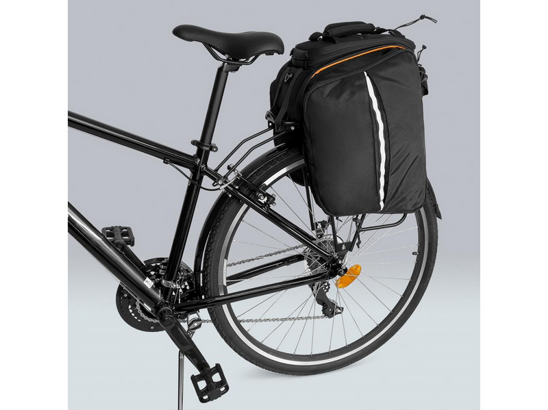 Wozinsky large bike rack bag 35l + rain cover black (WBB19BK)