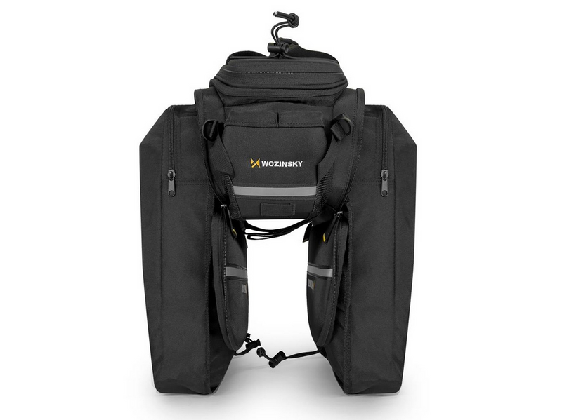 Wozinsky large bike rack bag 35l + rain cover black (WBB19BK)
