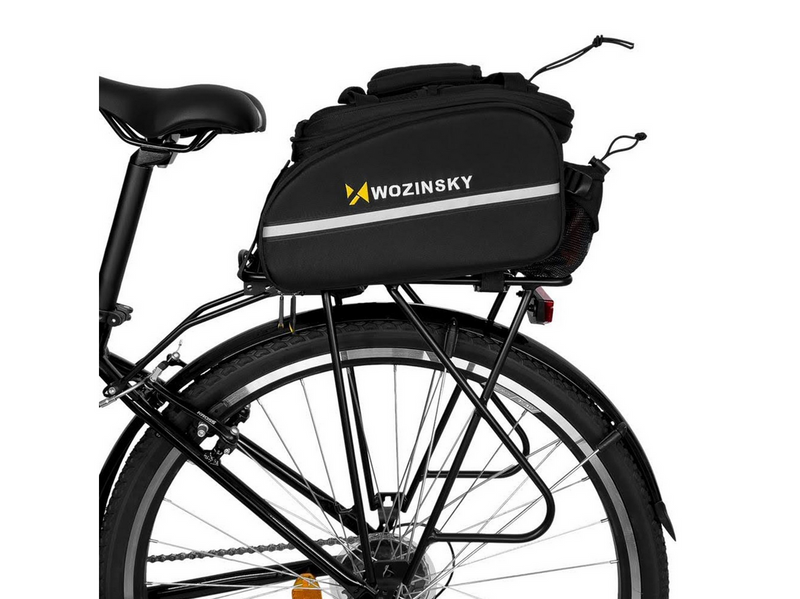Wozinsky large bike rack bag 35l + rain cover black (WBB19BK)