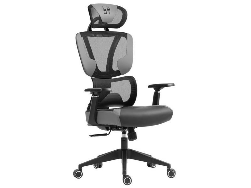 L33T FuzionX Ergo Gaming Stuhl - Grau - Mesh fabric - Bis zu 120 kg