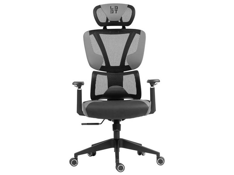 L33T FuzionX Ergo Gaming Stuhl - Grau - Mesh fabric - Bis zu 120 kg