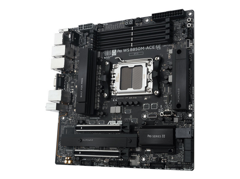 ASUS Pro WS B850M-ACE SE Mainboard - AMD B850 - AMD AM5 - DDR5 RAM - Micro-ATX
