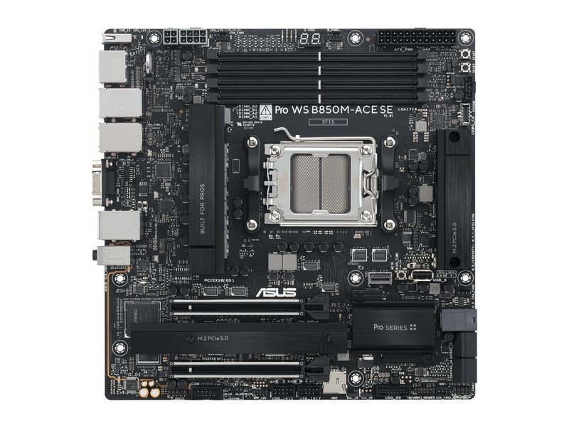 ASUS Pro WS B850M-ACE SE Mainboard - AMD B850 - AMD AM5 - DDR5 RAM - Micro-ATX