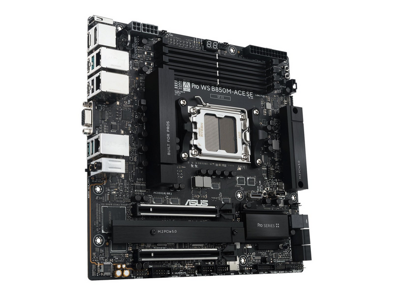 ASUS Pro WS B850M-ACE SE Mainboard - AMD B850 - AMD AM5 - DDR5 RAM - Micro-ATX