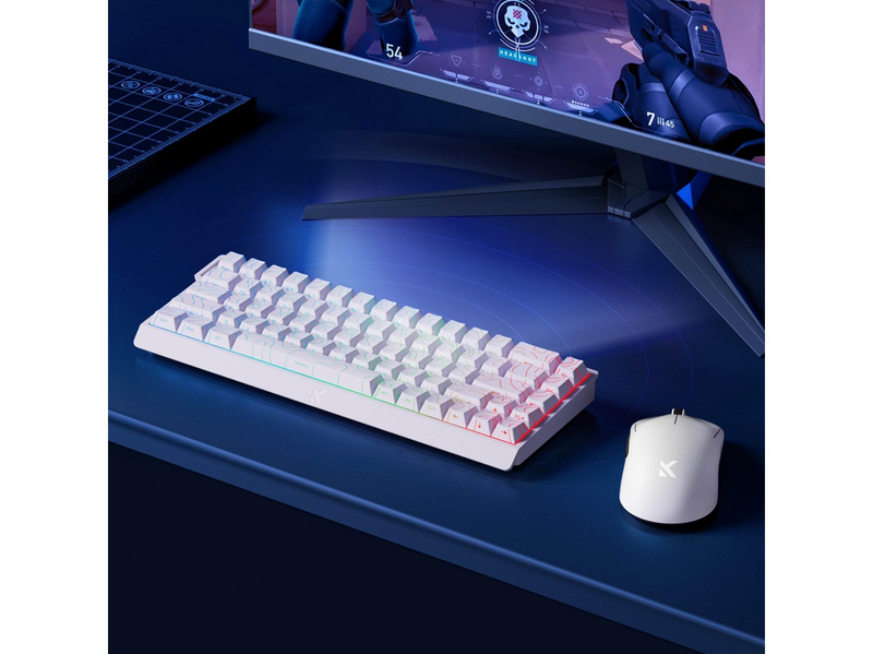 MCHOSE Ace 68 TTC Dragon Lord Hall Effect - Gaming Tastatur (TKL) - 65% - Englisch (US) - Weiss