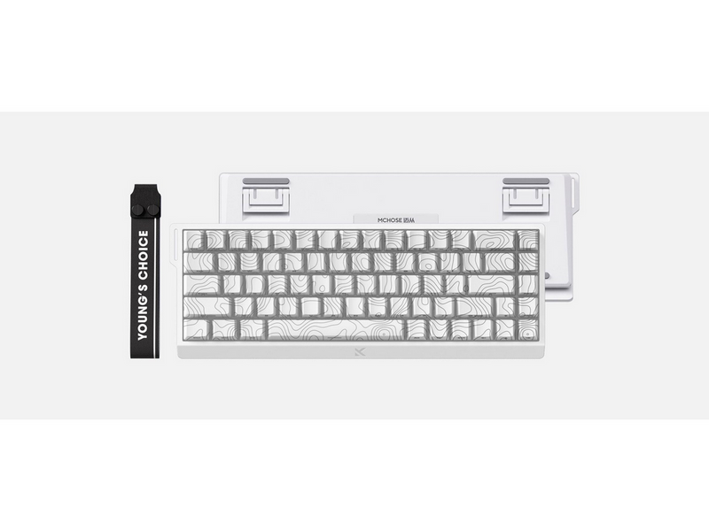 MCHOSE Ace 68 TTC Dragon Lord Hall Effect - Gaming Tastatur (TKL) - 65% - Englisch (US) - Weiss