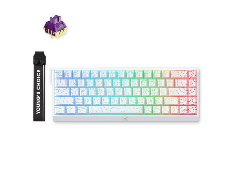 MCHOSE Ace 68 TTC Dragon Lord Hall Effect - Gaming Tastatur (TKL) - 65% - Englisch (US) - Weiss