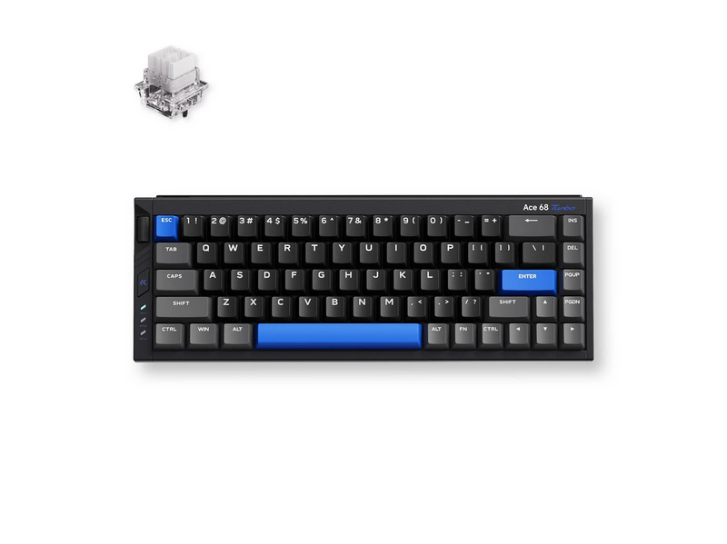 MCHOSE Ace 68 Turbo (Cyber Black) - Gaming Tastatur (TKL) - 65% - Englisch (US) - Schwarz